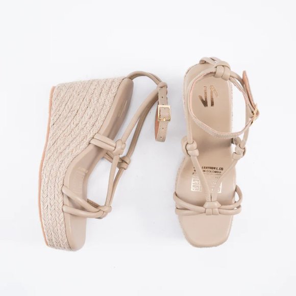 Silvia Cobos Louise Wedges Beige Espadrille sandals Colombia high heels US 8 - Picture 2 of 11